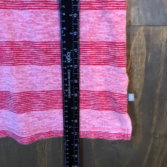 T by Talbots Womens Shirt Pink Striped Petite 3/4 Sleeve Boat Neck Stretch LP - Picture 8 of 10